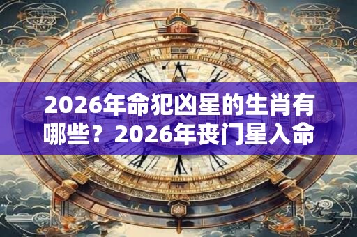 2026年命犯凶星的生肖有哪些？2026年丧门星入命的生肖