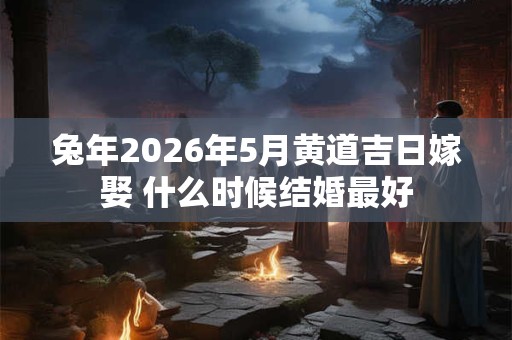 兔年2026年5月黄道吉日嫁娶 什么时候结婚最好