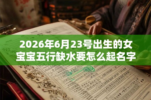 2026年6月23号出生的女宝宝五行缺水要怎么起名字