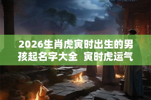 2026生肖虎寅时出生的男孩起名字大全  寅时虎运气怎么样