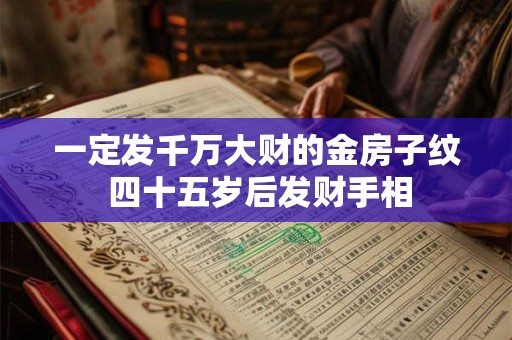 一定发千万大财的金房子纹 四十五岁后发财手相