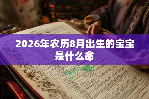 2026年农历8月出生的宝宝是什么命