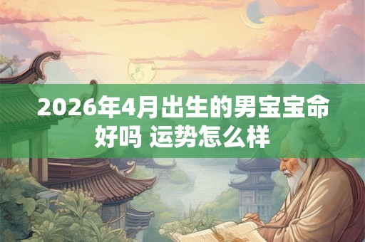 2026年4月出生的男宝宝命好吗 运势怎么样