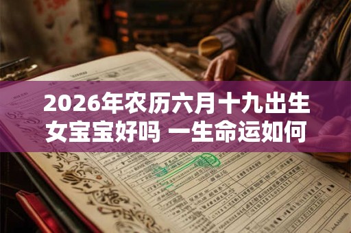 2026年农历六月十九出生女宝宝好吗 一生命运如何