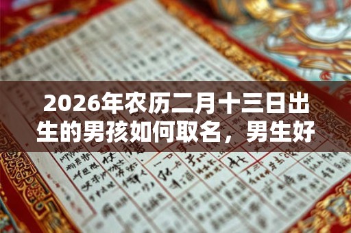 2026年农历二月十三日出生的男孩如何取名，男生好听的名字