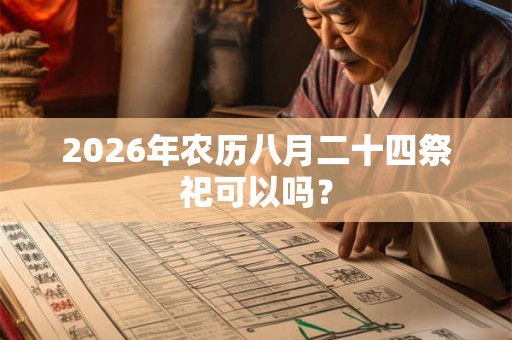2026年农历八月二十四祭祀可以吗？