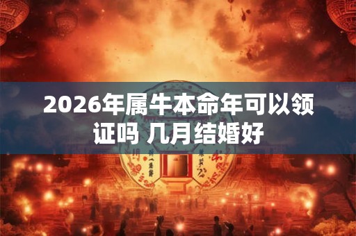 2026年属牛本命年可以领证吗 几月结婚好