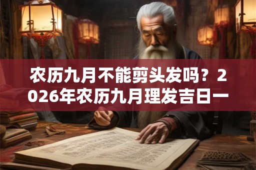 农历九月不能剪头发吗？2026年农历九月理发吉日一览！