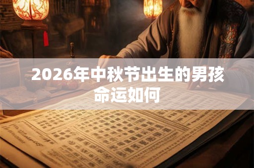 2026年中秋节出生的男孩命运如何