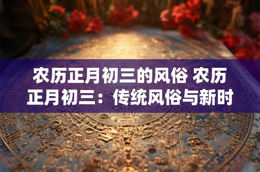 农历正月初三的风俗 农历正月初三：传统风俗与新时代的融合