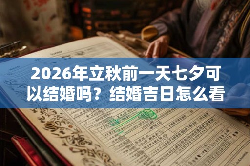 2026年立秋前一天七夕可以结婚吗？结婚吉日怎么看？
