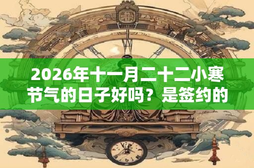 2026年十一月二十二小寒节气的日子好吗？是签约的吉日吗？