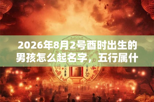 2026年8月2号酉时出生的男孩怎么起名字，五行属什么