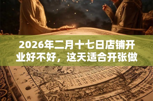 2026年二月十七日店铺开业好不好，这天适合开张做生意吗？