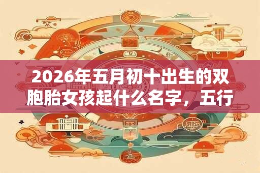 2026年五月初十出生的双胞胎女孩起什么名字，五行属什么