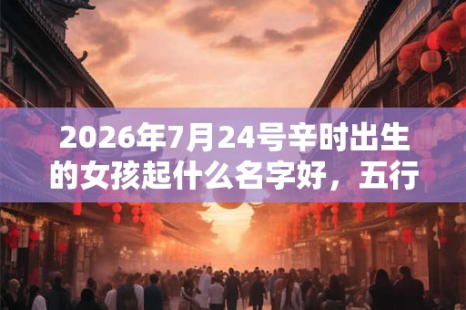 2026年7月24号辛时出生的女孩起什么名字好，五行属什么？