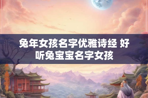 兔年女孩名字优雅诗经 好听兔宝宝名字女孩
