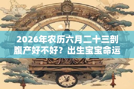 2026年农历六月二十三剖腹产好不好？出生宝宝命运？
