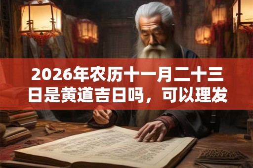 2026年农历十一月二十三日是黄道吉日吗，可以理发吗？