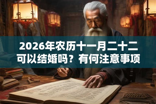 2026年农历十一月二十二可以结婚吗？有何注意事项？