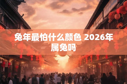 兔年最怕什么颜色 2026年属兔吗
