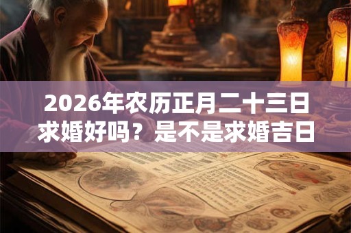 2026年农历正月二十三日求婚好吗？是不是求婚吉日？