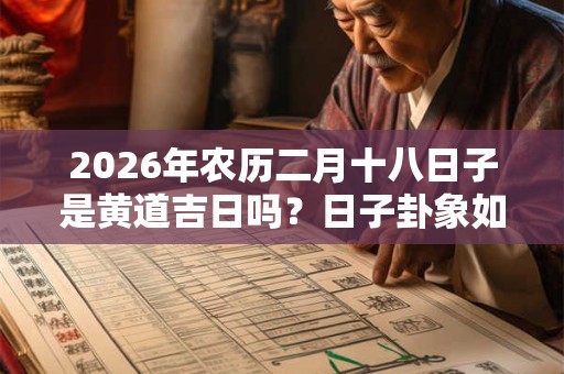 2026年农历二月十八日子是黄道吉日吗？日子卦象如何？