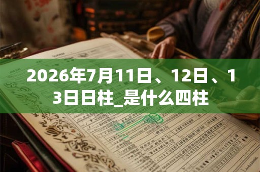 2026年7月11日、12日、13日日柱_是什么四柱