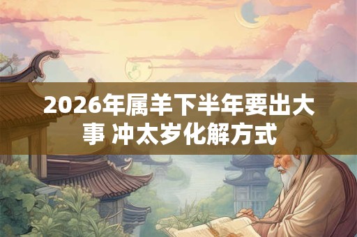 2026年属羊下半年要出大事 冲太岁化解方式