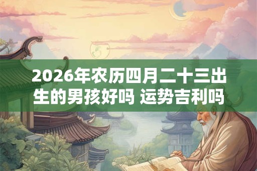 2026年农历四月二十三出生的男孩好吗 运势吉利吗
