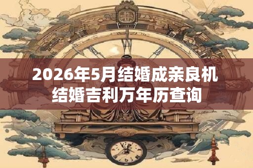 2026年5月结婚成亲良机 结婚吉利万年历查询