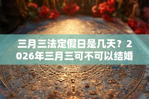 三月三法定假日是几天？2026年三月三可不可以结婚？