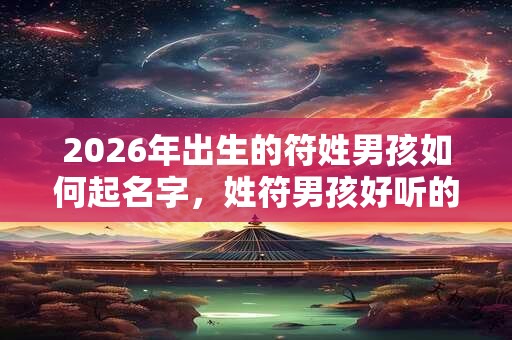2026年出生的符姓男孩如何起名字，姓符男孩好听的名字