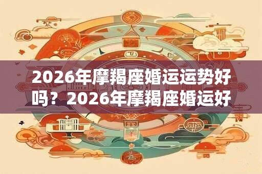 2026年摩羯座婚运运势好吗？2026年摩羯座婚运好不好？
