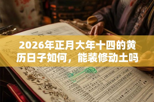 2026年正月大年十四的黄历日子如何，能装修动土吗？