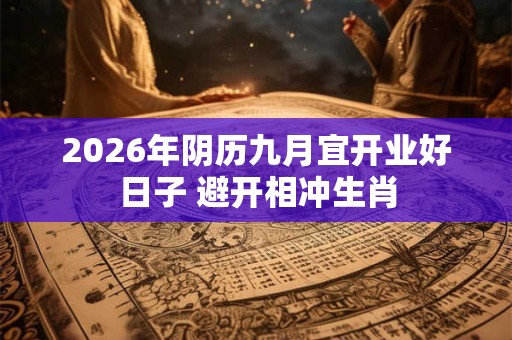 2026年阴历九月宜开业好日子 避开相冲生肖