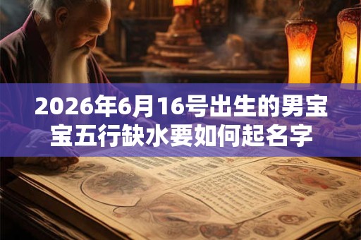 2026年6月16号出生的男宝宝五行缺水要如何起名字