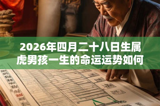 2026年四月二十八日生属虎男孩一生的命运运势如何？