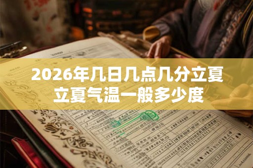 2026年几日几点几分立夏 立夏气温一般多少度 2026年几日几点几分立夏 立夏气温一般多少度