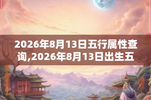 2026年8月13日五行属性查询,2026年8月13日出生五行属什么