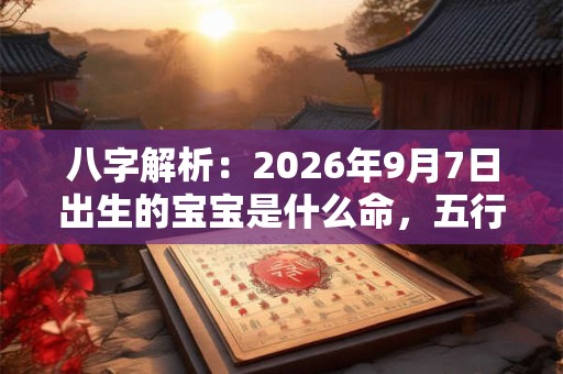 八字解析：2026年9月7日出生的宝宝是什么命，五行缺什么