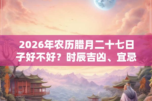 2026年农历腊月二十七日子好不好？时辰吉凶、宜忌查询