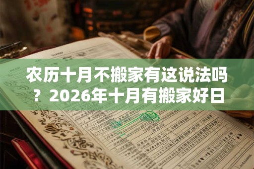农历十月不搬家有这说法吗？2026年十月有搬家好日子吗？