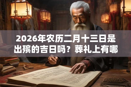 2026年农历二月十三日是出殡的吉日吗？葬礼上有哪些忌讳点？