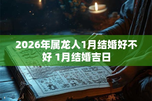 2026年属龙人1月结婚好不好 1月结婚吉日