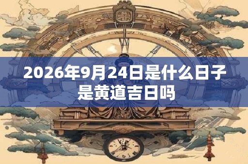 2026年9月24日是什么日子 是黄道吉日吗