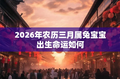 2026年农历三月属兔宝宝出生命运如何