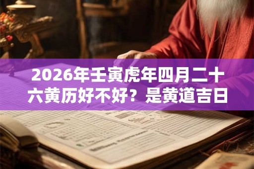2026年壬寅虎年四月二十六黄历好不好？是黄道吉日吗？