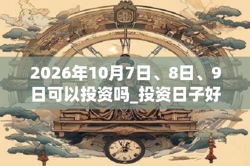 2026年10月7日、8日、9日可以投资吗_投资日子好吗