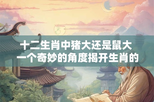 十二生肖中猪大还是鼠大 一个奇妙的角度揭开生肖的奥秘